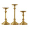 Set of 3 Gold Candle Holders