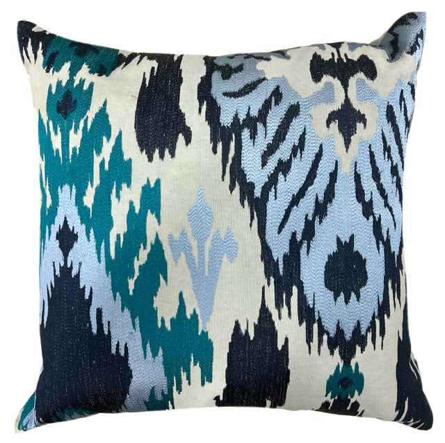 Mons Abstract Pillow with Blue Variation
