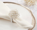 Set of 4 Pearl Dome Napkin Rings