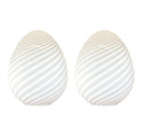 Pair of Vintage Murano Glass Swirl Egg Lamps