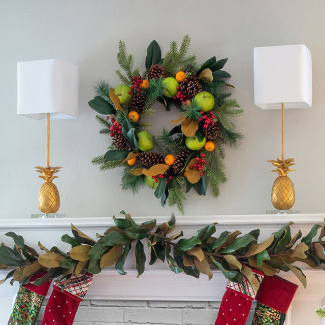 Mixed Fruit & Evergreen Wreath