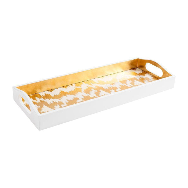 Modern Moire Gold Lacquer Bar Tray