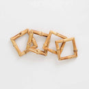 Set of 4 Square Bamboo Napkin Rings