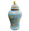 Turquoise Urn with Foo Dog on Lid