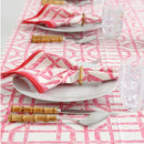 Set of 4 Rose Bamboo Napkins