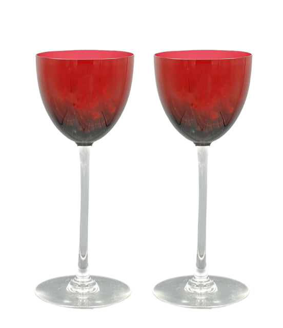 Pair of Baccarat Red Glasses