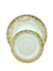 Milky 2-Piece Plate Set for 8 with Gold Flashy Rim
