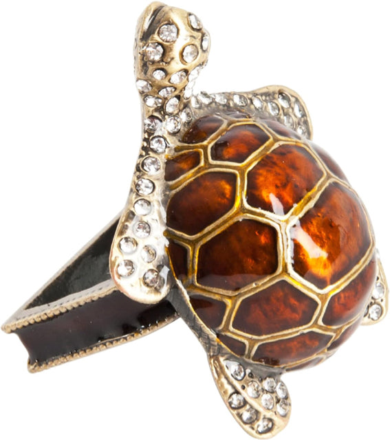 Set of 4 Bronze Turtle Napkin Rings