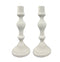 Pair of Peggy Astier de Villate White Candle Holders