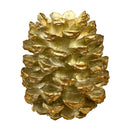 14" Antique Gold Pinecone Pillar Candle Holder