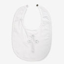 Baby Boy White Christening Bib