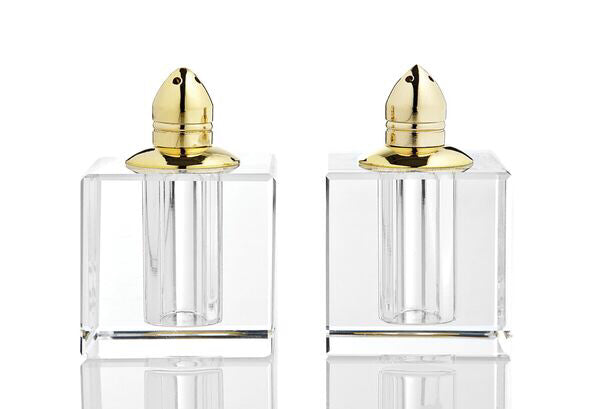 Gold Vitality Crystal Salt and Pepper Shakers