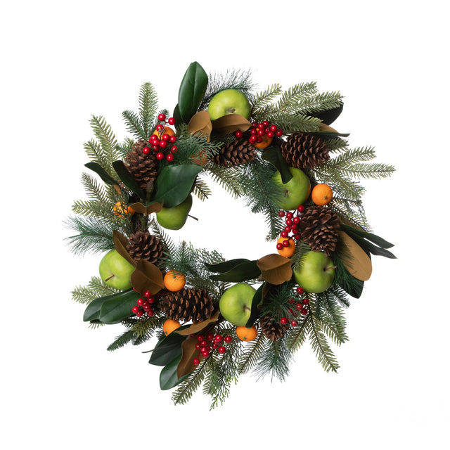 Mixed Fruit & Evergreen Wreath