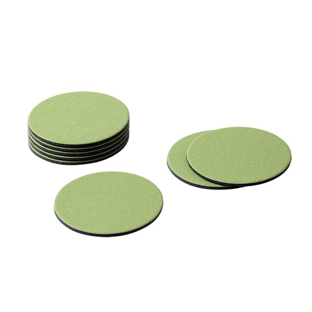 Set of 8 Moss Green Classic Canvas Coasters