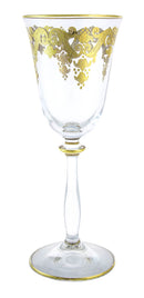 Set of 6 24K Gold White Wine Glasses