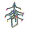 Set of 4 Beaded Blue Christmas Tree Napkin Rings
