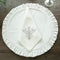 Set of 4 Round Ruffle Velvet Cream Placemats