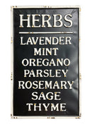 Metal Herbs Sign