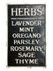 Metal Herbs Sign